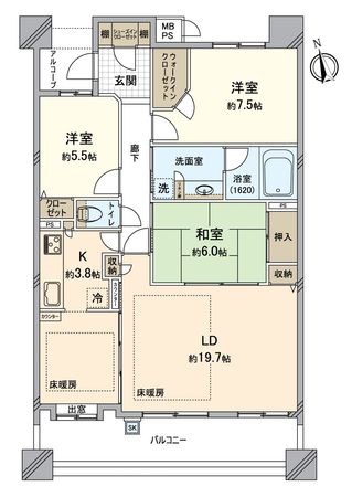 ライオンズ長久手サザンマークス 間取図(平面図) 間取図(平面図)