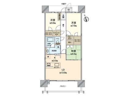 ライオンズ藤が丘リビオガーデンズ 間取図(平面図)