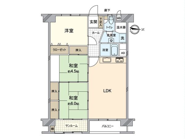 高針北住宅 C棟 間取図(平面図) 高針北住宅 C棟 間取図(平面図)