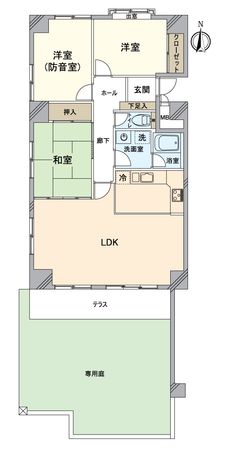 三旺マンション第3植田 間取図(平面図)