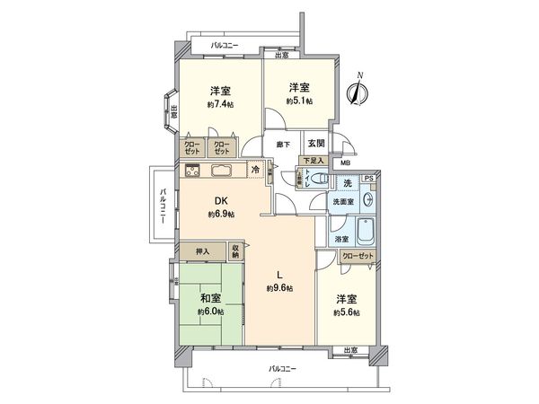パークシティ水野 B棟 間取図(平面図)