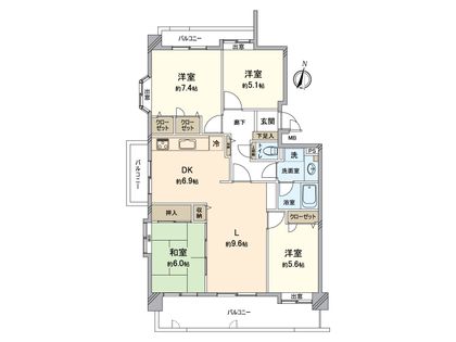 パークシティ水野 B棟 間取図(平面図)