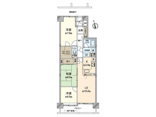 パークシティ新瀬戸 2番街スカイスクエア 間取図(平面図)