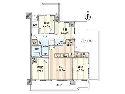 ライオンズマンション引山 間取図(平面図)