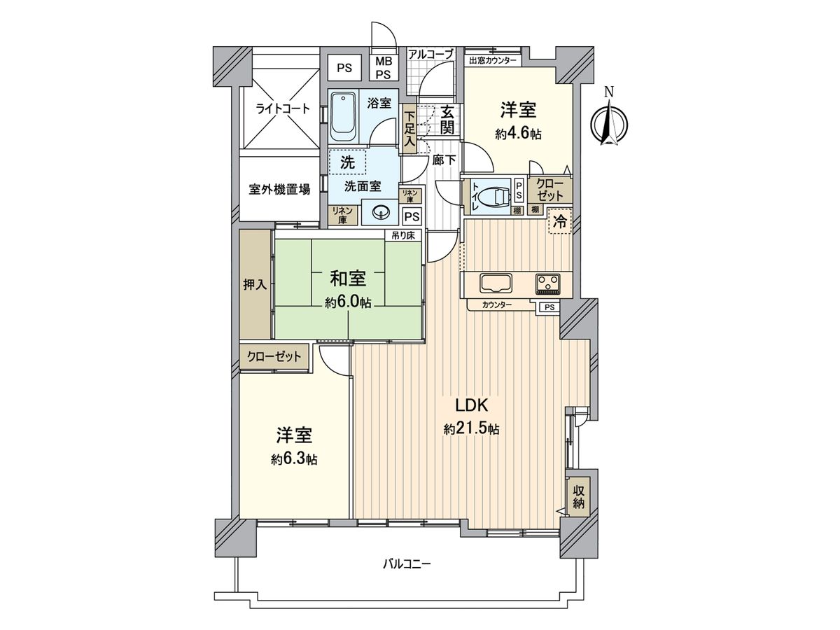 三井農林藤ヶ丘ハイツ 間取図(平面図) 間取図(平面図)