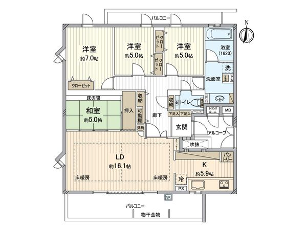 バンベール・グラン藤が丘 間取図(平面図)