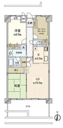 野村新瀬戸ヒルズ・ウインザーズパークイーストウイング 間取図(平面図)