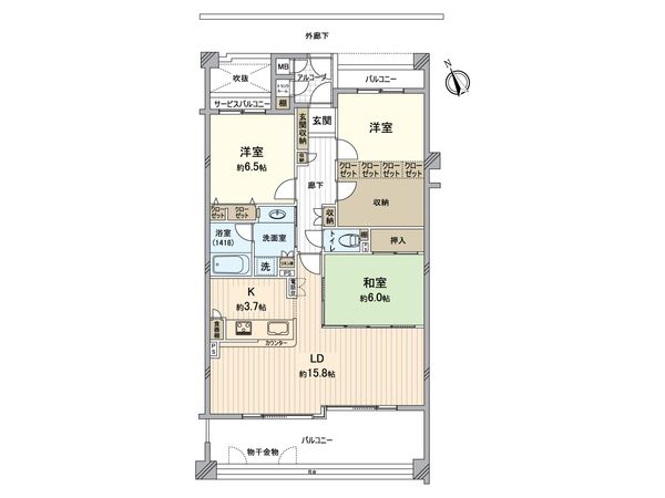 ユニーブル長久手ヒルズ 弐番館 間取図(平面図)