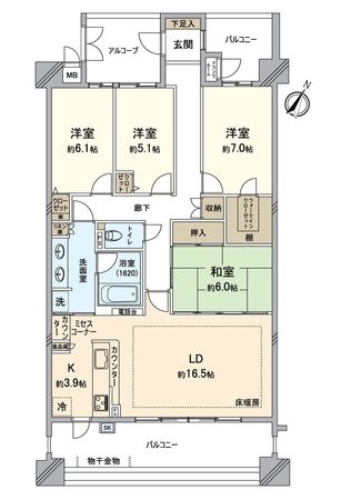 プレシアスシティ・ザ・シーズンズ 間取図(平面図) プレシアスシティ・ザ・シーズンズ 間取図(平面図)