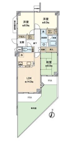 ユニーブル新宿 間取図(平面図) ユニーブル新宿 間取図(平面図)