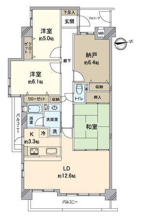 藤和シティコープ長久手 間取図(平面図) 藤和シティコープ長久手 間取図(平面図)