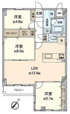 ダイアパレス藤ヶ丘北弐番館 間取図(平面図) ダイアパレス藤ヶ丘北弐番館 間取図(平面図)