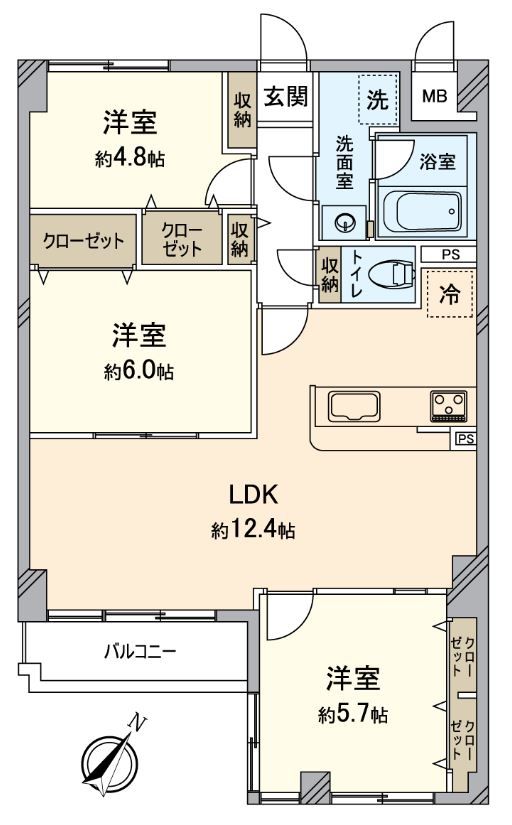 ダイアパレス藤ヶ丘北弐番館 間取図(平面図) 間取図(平面図)