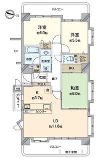 ファミール藤ヶ丘5番館 間取図(平面図)
