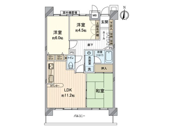 ライオンズマンション香流第2 間取図(平面図) ライオンズマンション香流第2 間取図(平面図)