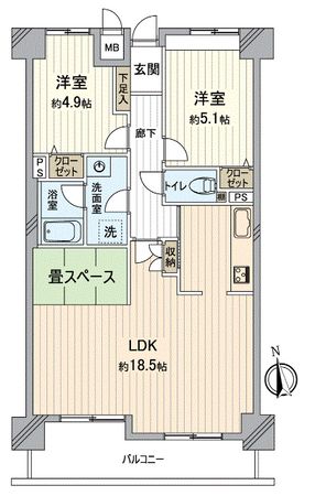グリーンコーポ藤ヶ丘 間取図(平面図) グリーンコーポ藤ヶ丘 間取図(平面図)