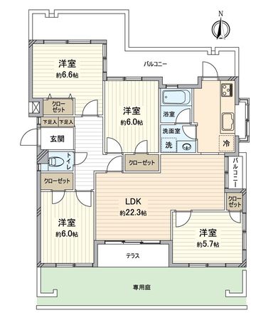 三旺マンション藤ヶ丘 間取図(平面図) 三旺マンション藤ヶ丘 間取図(平面図)