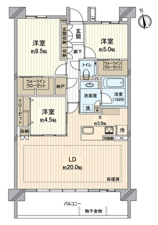 パークシティ富士見台コートD 間取図(平面図) パークシティ富士見台コートD 間取図(平面図)