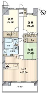 セントアイナ藤が丘 間取図(平面図)