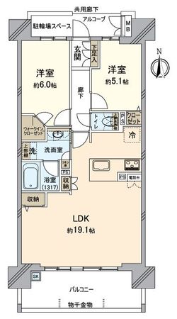 ダイアパレスはなみずき通 間取図(平面図)