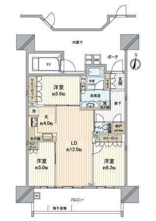 プラウド本郷 間取図(平面図) プラウド本郷 間取図(平面図)