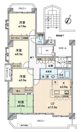 ロイヤルシャトー緑ケ丘 間取図(平面図)