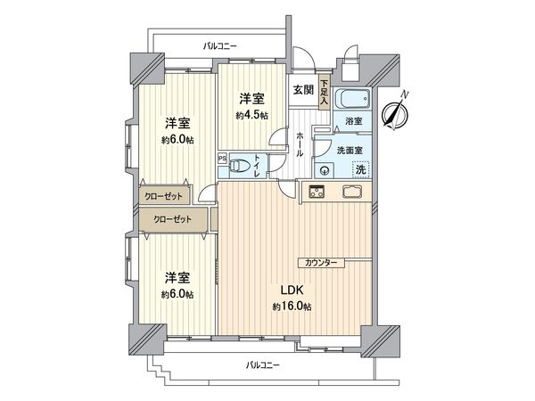 エスポア三郷 間取図(平面図) エスポア三郷 間取図(平面図)