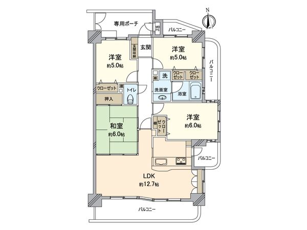 ライオンズマンション藤ヶ丘北 間取図(平面図) ライオンズマンション藤ヶ丘北 間取図(平面図)