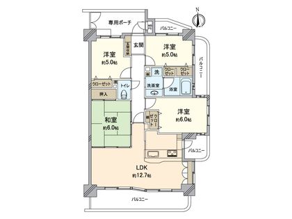 ライオンズマンション藤ヶ丘北 間取図(平面図)
