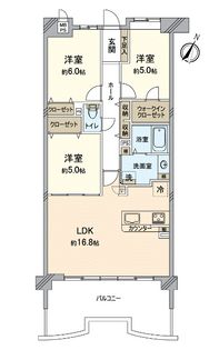ライオンズマンション藤ケ丘ガーデンシティ 3番館 間取図(平面図)