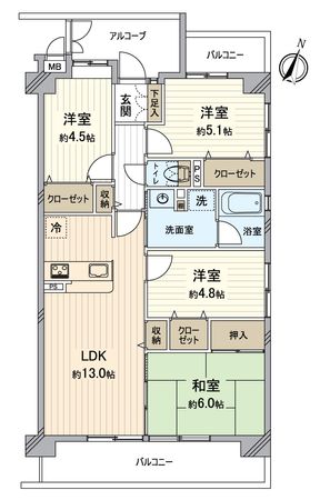 アピエス三郷 間取図(平面図) アピエス三郷 間取図(平面図)