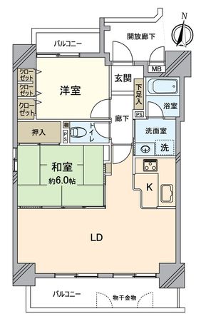 グローリアス八熊通 間取図(平面図)