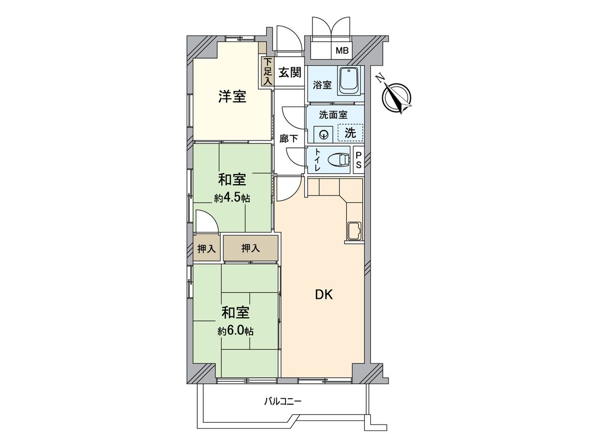 納屋橋マンション B棟 間取図(平面図) 間取図(平面図)