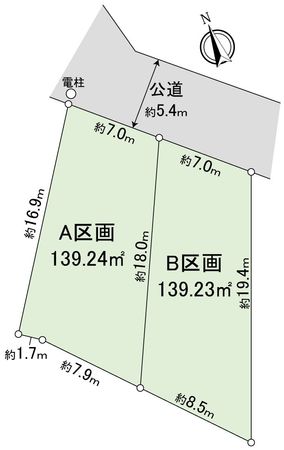 豊橋市西口町字西ノ口 土地B区画 区画図
