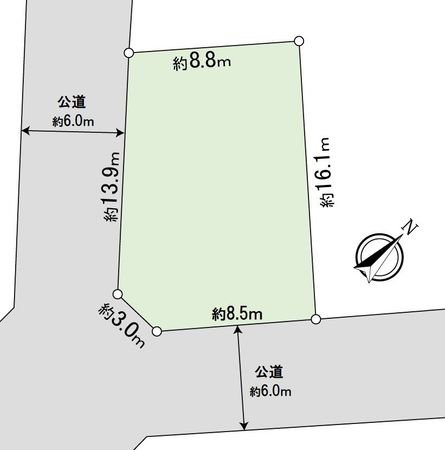 豊橋市つつじが丘三丁目 土地 区画図 豊橋市つつじが丘三丁目 土地 区画図