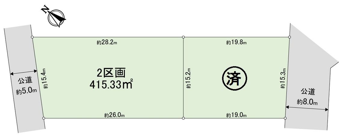 豊川市一宮町栄 2区画 区画図