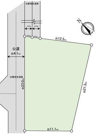 豊橋市向山町字伝馬 土地 区画図
