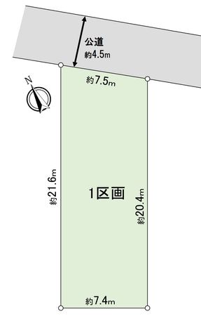 豊橋市東雲町 土地 1区画 区画図 豊橋市東雲町 土地 1区画 区画図
