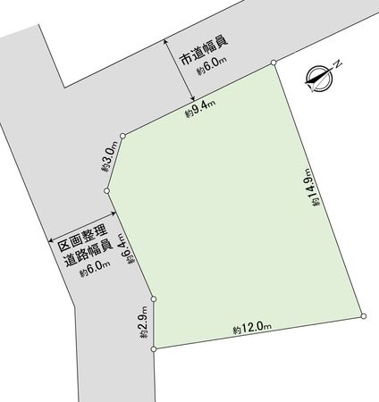 豊川駅東土地区画整理36街区9-3 地形図