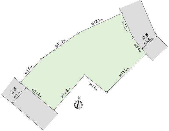 豊川市国府町流霞 土地 間取図(平面図)