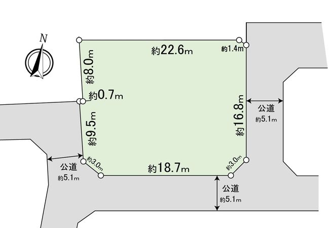 豊橋市牛川町字乗小路 土地 区画図 豊橋市牛川町字乗小路 土地 区画図