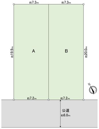 豊橋市北岩田2丁目 土地A区画 区画図 豊橋市北岩田2丁目 土地A区画 区画図