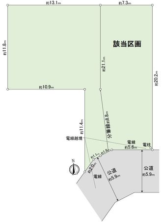 豊橋市西岩田6丁目 土地 区画図