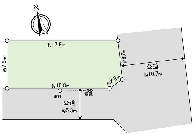 豊橋市東雲町 土地 区画図 豊橋市東雲町 土地 区画図