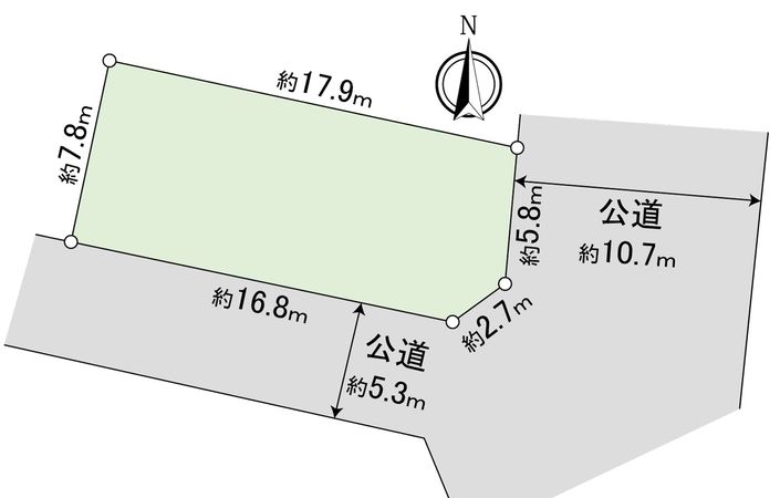 豊橋市東雲町 土地 区画図