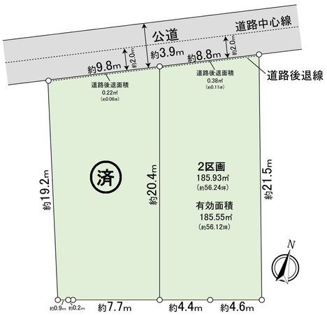 豊橋市東郷町 土地2区画 区画図 豊橋市東郷町 土地2区画 区画図