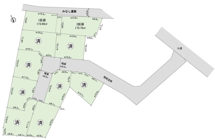 名古屋市緑区文久山 土地2区画 区画図 名古屋市緑区文久山 土地2区画 区画図