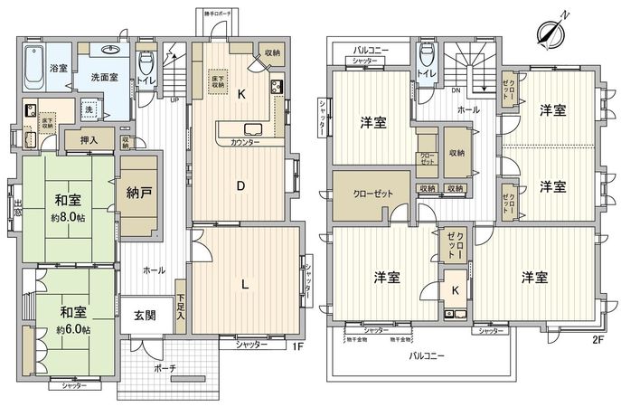 豊橋市牟呂大西町 戸建 間取図(平面図)