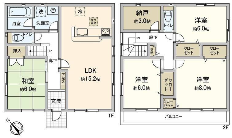 豊川市伊奈町南山新田 戸建 間取図(平面図) 間取図(平面図)