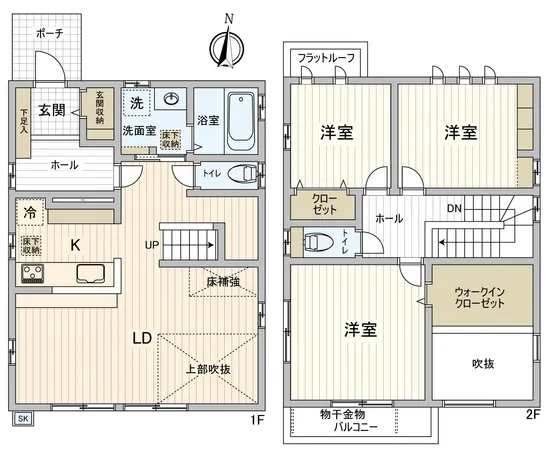 【間取図】敷地面積：125.63平米（約38.00坪）建物面積：104.37平米（約31.57坪）
